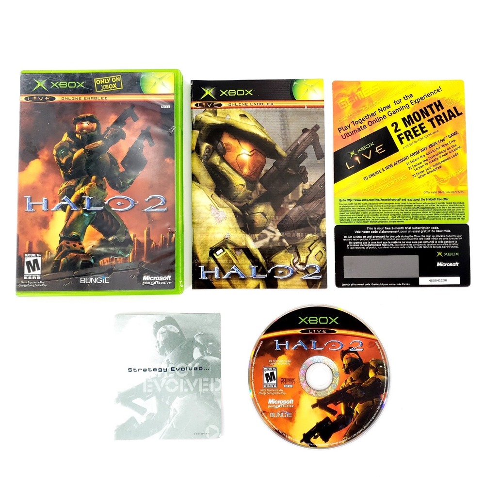 Halo 2 (Microsoft Xbox, 2004) Complete Tested & Works